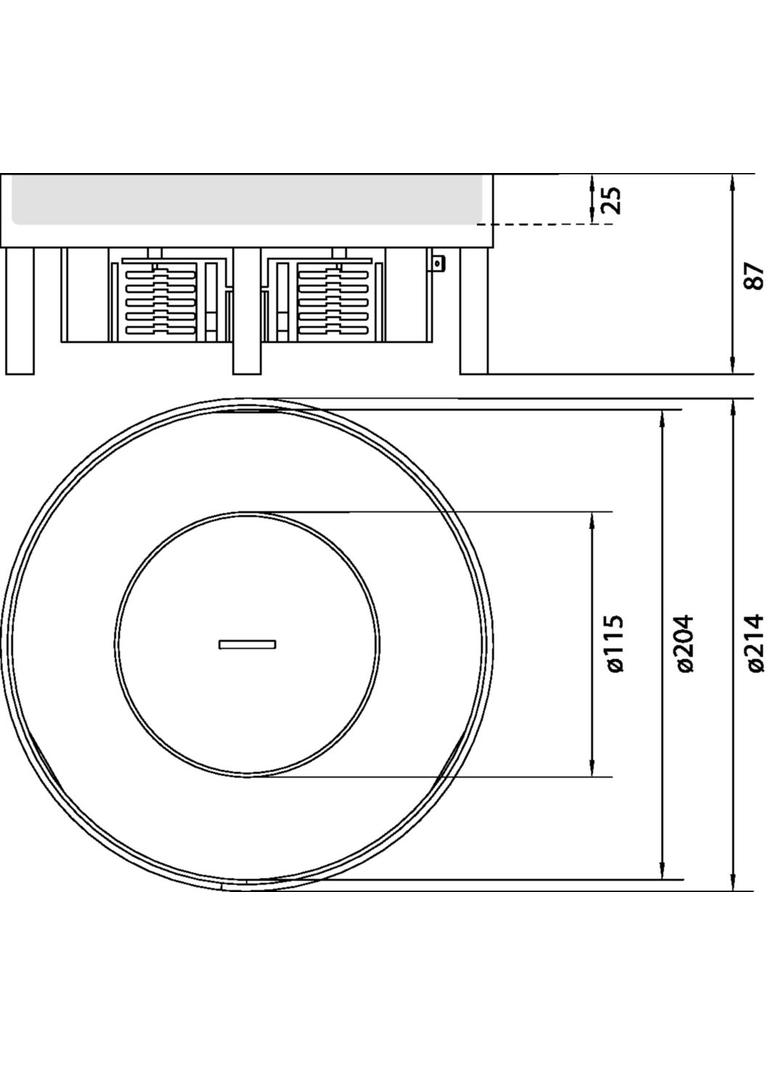 tehalit.VE-EE Pokrywa tubus IP54 5kN EKR06 fi215 25mm stal nierdzewna