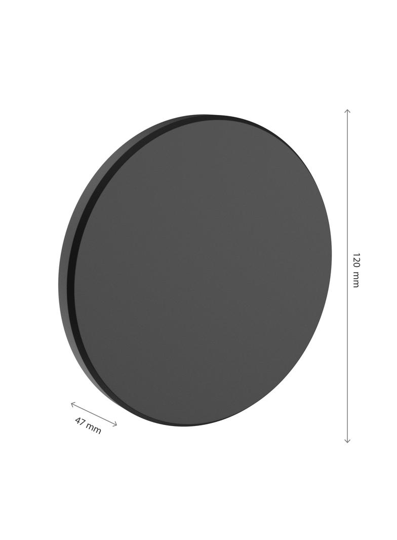 PIATTA 9W CCT 230V IP44 120x47MM CZARNY OKRĄGŁA ELEWACYJNA