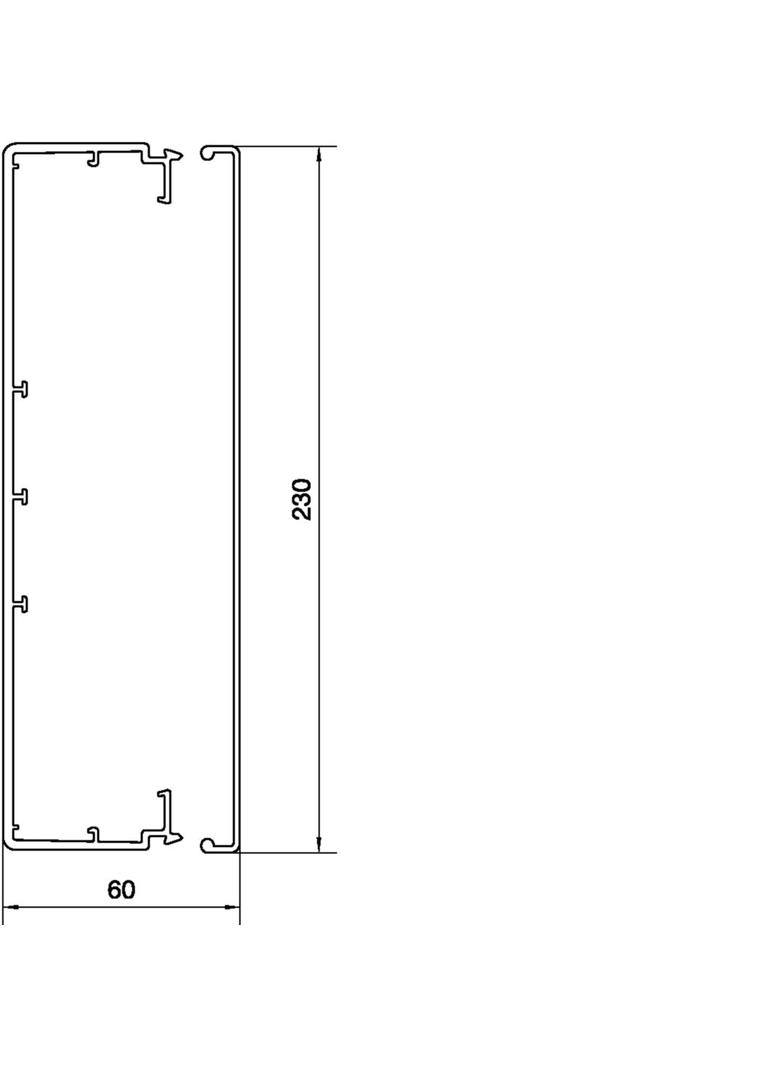 tehalit.LF Kanał elektroinstalacyjny PVC 60x230mm jasnoszary LF6023007035 HAGER