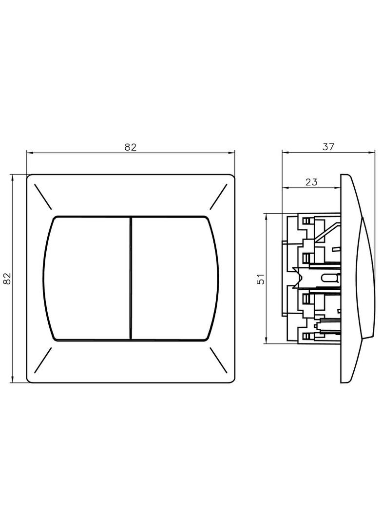 AKCENT Łącznik żaluzjowy, zwierny - kolor beżowy
