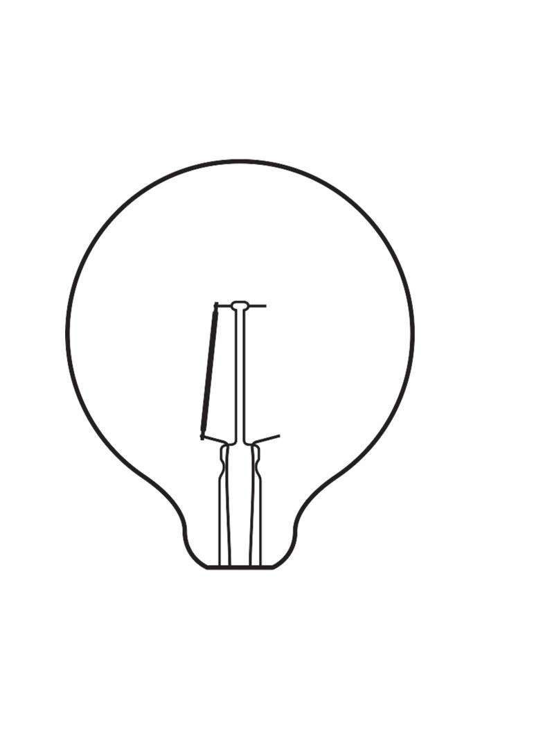 Lampa LED Vintage 1906 dim CL GLOBE125 Filament szkło przezroczyste GOLD 55 dim 7W 825 E27