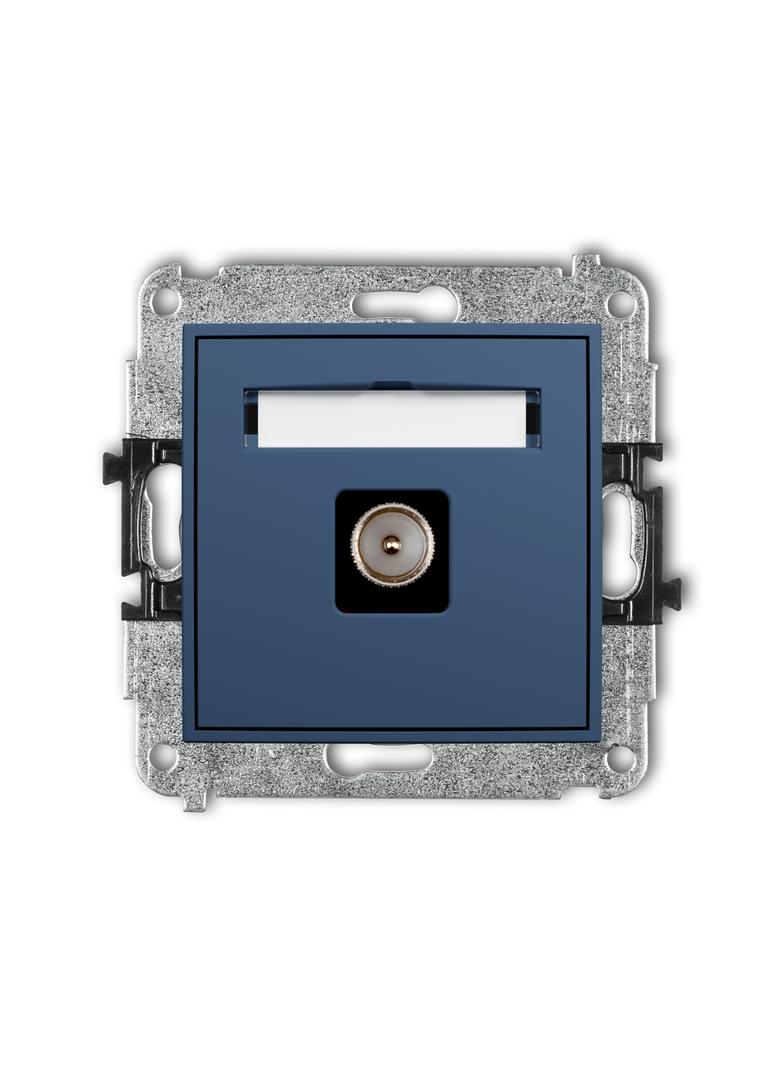 MINI Mechanizm gniazda antenowego pojedynczego TV  navy blue