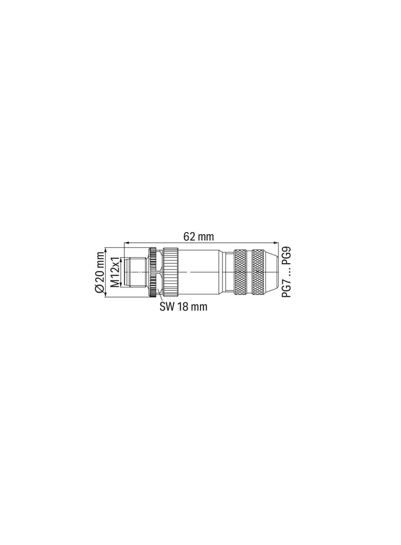 wtyczka prosta M12 CAN /10szt./ WAGO