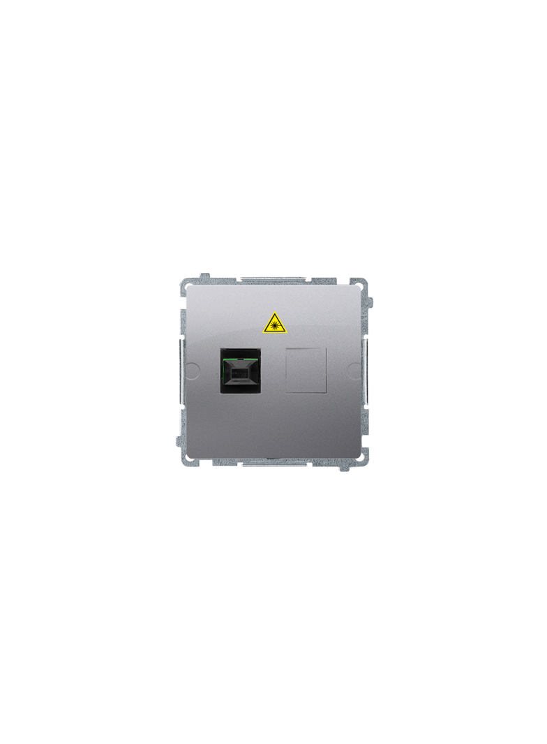 Simon Basic Gniazdo światłowodowe / optyczne pojedyncze SC/APC stal inox BMGS1.01/21 KONTAKT