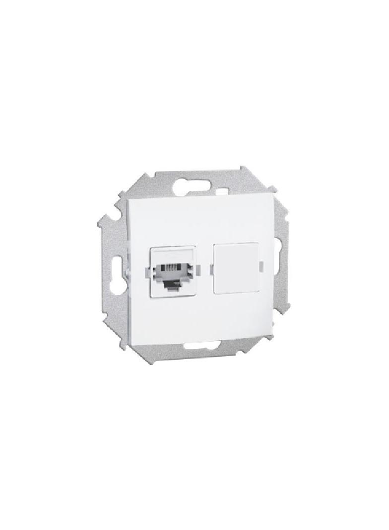 1591531-030  Gniazdo telefoniczne pojedyncze RJ12 (moduł); białe