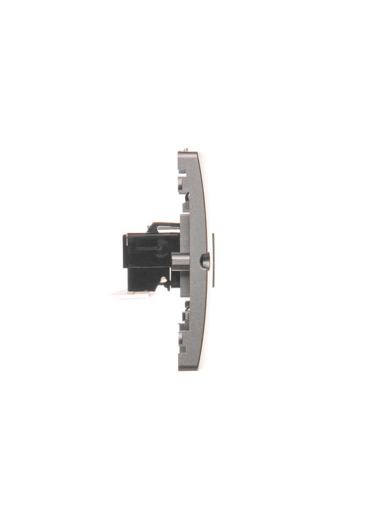 Simon Basic Gniazdo telefoniczne RJ12 . Montaż gniazda na wkręty do puszki stal inox BMT1.02/21 KONTAKT