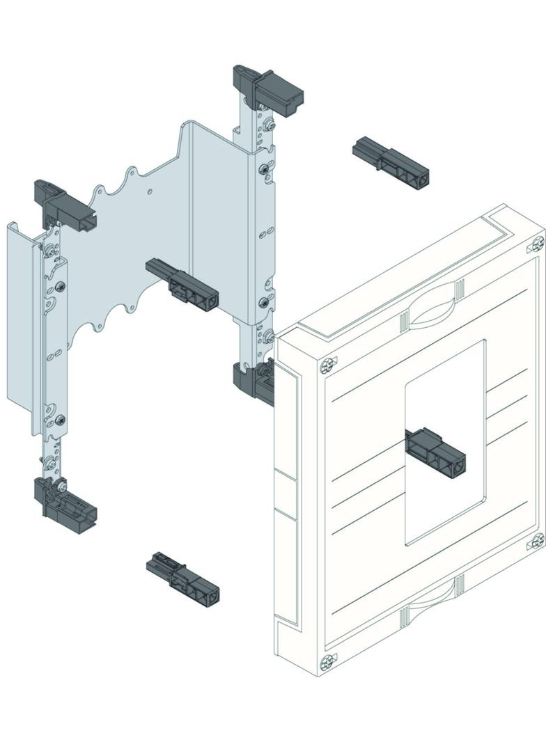 univers N 300x250mm podzespół dla wyłącznika mocy H3+ P250 +napęd silnikowy UK21LH1M HAGER