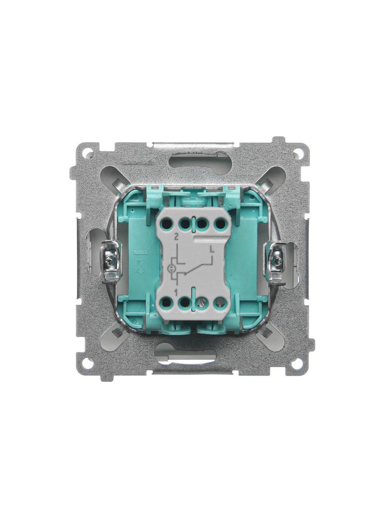 Simon Basic Łącznik schodowy z podświetleniem LED 10A 250V szybkozłączka satynowy BMW6L.01/29 KONTAKT