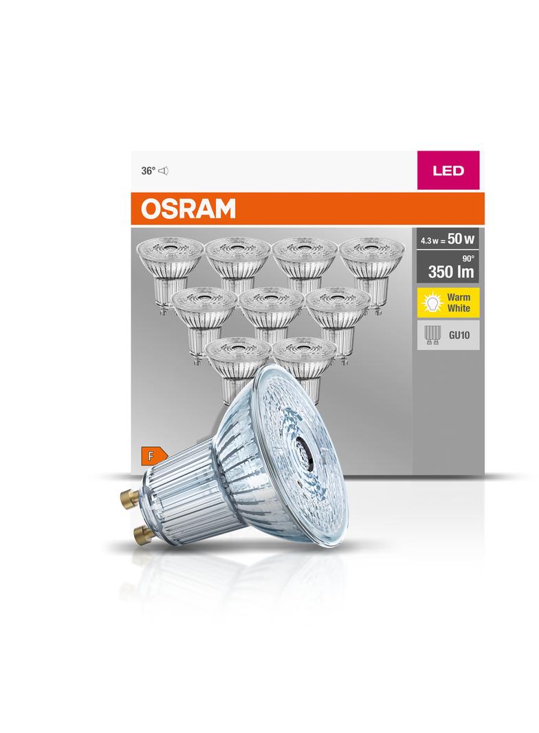 Lampa LED BASE PAR16 50 36 4,3W/827 230V GU10 FS10 OSRAM