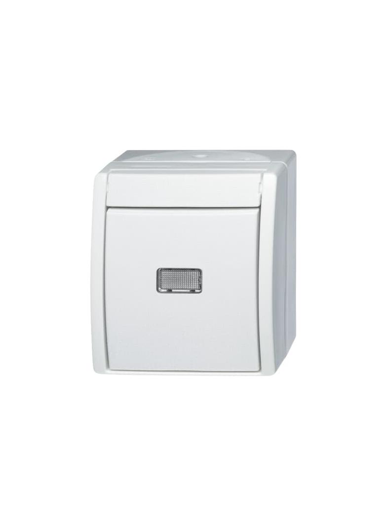 OCEAN Przycisk kołyskowy wyłącznik schodowy Z neutralnym (przezroczystym) okienkiem 1-biegunowy, Z z