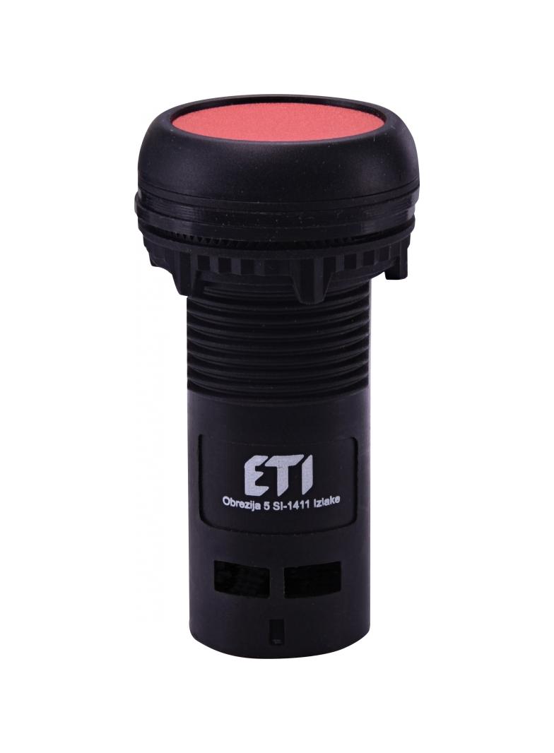 ECF-01-R - Przycisk kompaktowy z guzikiem krytym, 1NC, Czerwony