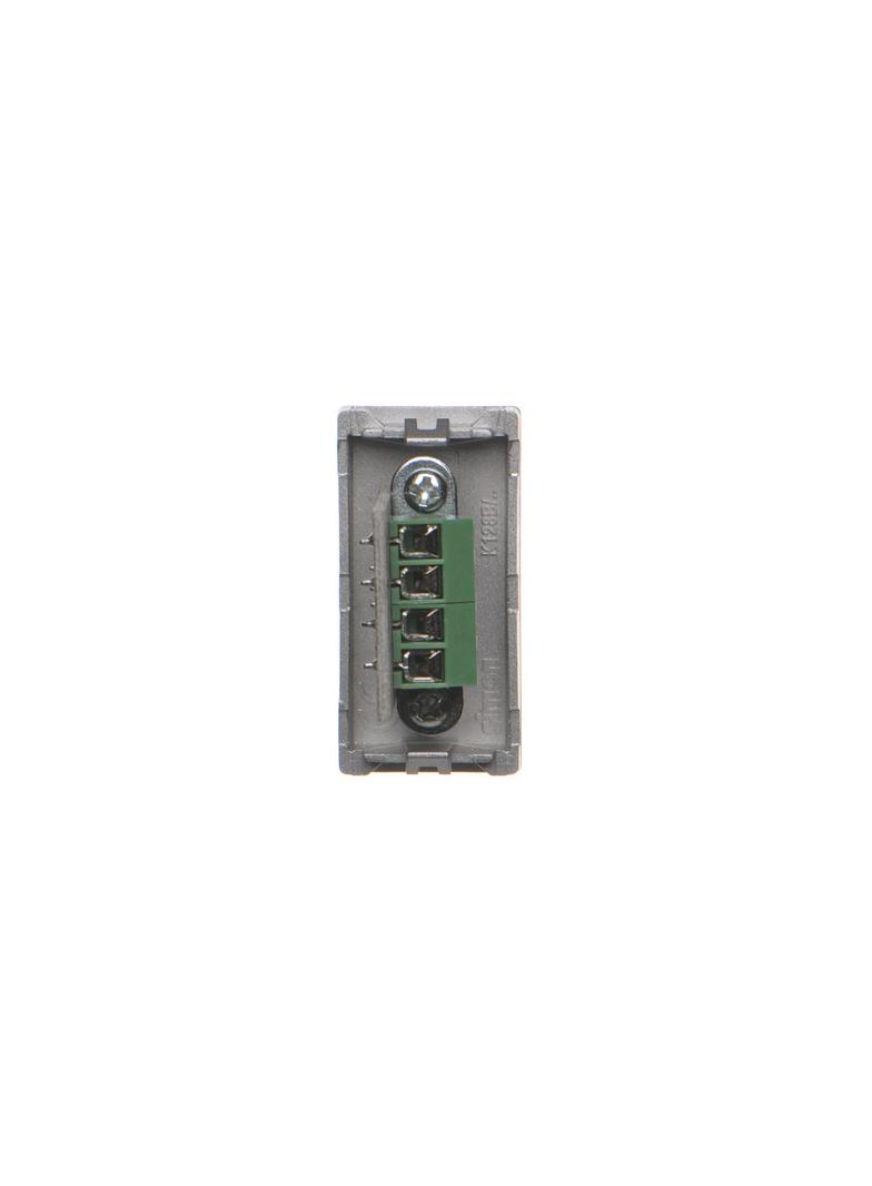 Simon Connect Płytka K45/2 złącza USB typ A żeńskie 225x45mm + gniazdo zaciski śrubowe aluminium K128B/8 KONTAKT