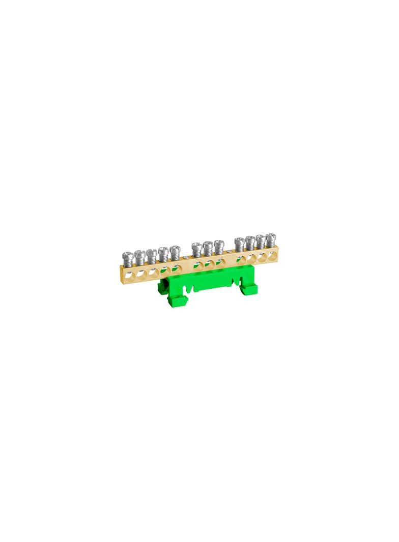 TBG 7x10 Listwa zaciskowa nieosłonięta plastikowy klips na szynę TH-35 zielona/żółta 7x10mm2 103855 NOARK