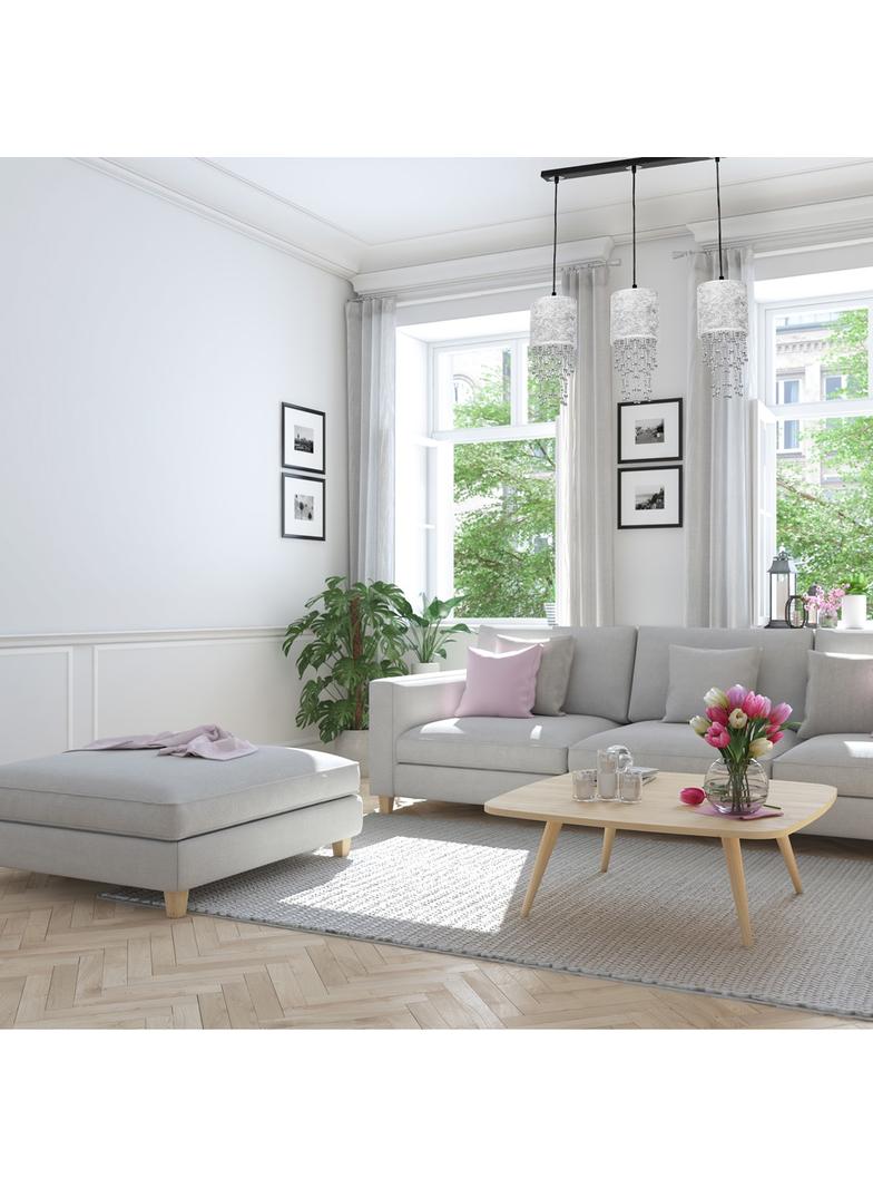 lampa wisząca Almeria 3xE27 srebrno/czarna MLP6435 Milagro