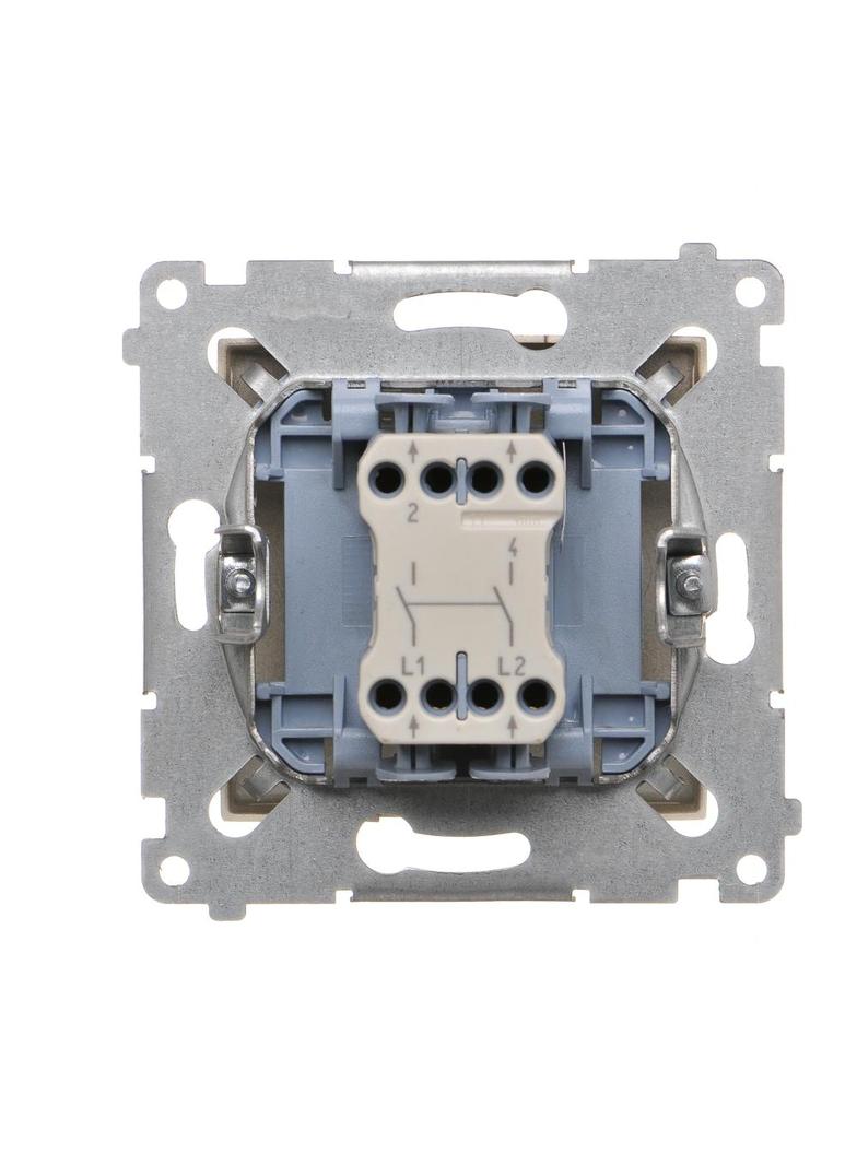 Simon 54 Łącznik dwubiegunowy 10A 250V szybkozłączka złoty mat DW2.01/44 KONTAKT