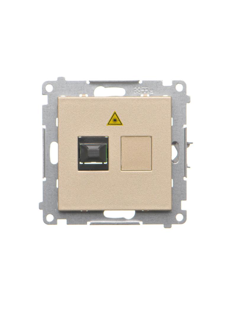 Simon 55 Gniazdo światłowodowe / optyczne pojedyncze SC/APC Szampański mat TGS1.01/144 KONTAKT