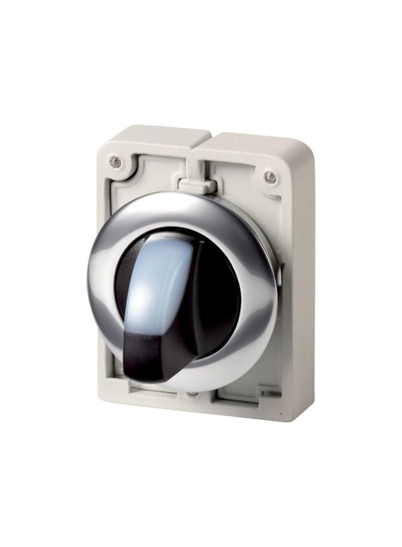 M30C-FWLK-W Przełącznik piórkowy podświetlany 30mm biały 2 położeniowy z samopowrotem 187128 EATON