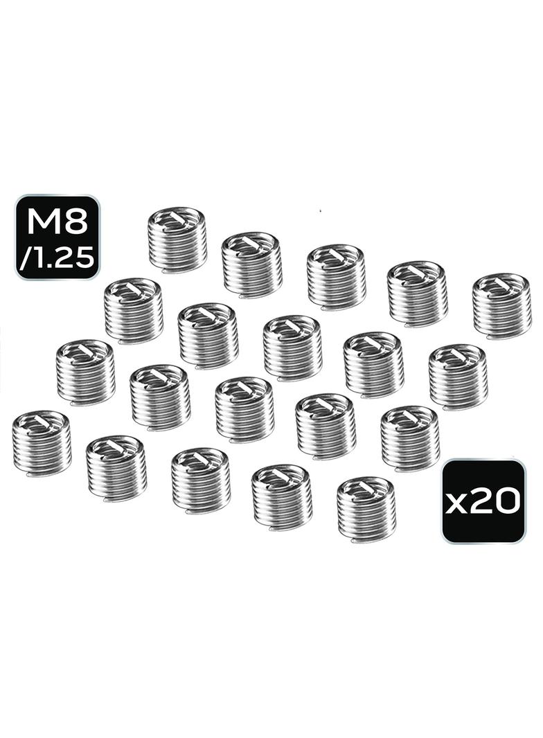 Wkłady do naprawy gwintów M8, 20 szt.