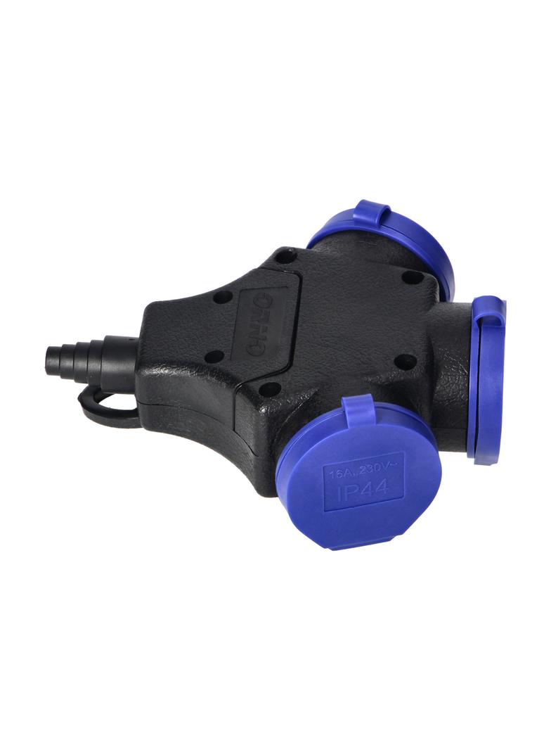 Rozgałęźnik bryzgoszczelny i odporny na uderzenia IP44 3x2P+Z (Schuko) 16A 230VAC OR-AE-13209(GS) OR