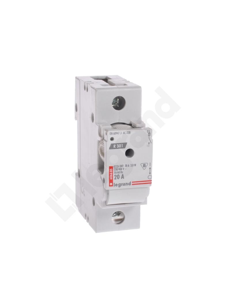 Rozłącznik Bezpiecznikowy 1P 20A D02 R301 606605 LEGRAND