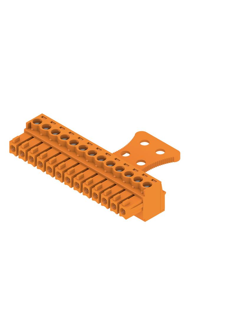 BCZ 3.81/13/180ZE SN OR BX Wtyk PCB (złącze wiązki), 3.81 mm, Liczba biegunów: 13, Przyłącze z jarzmem /50szt./ 1236380000 WEIDMÜLLER