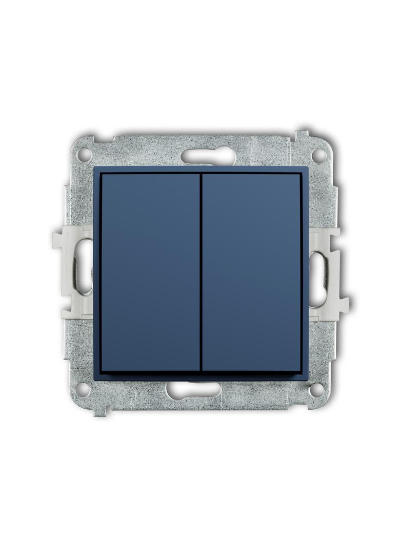 MINI Mechanizm łącznika żaluzjowego z podtrzymaniem (dwa klawisze bez piktogramów) navy blue