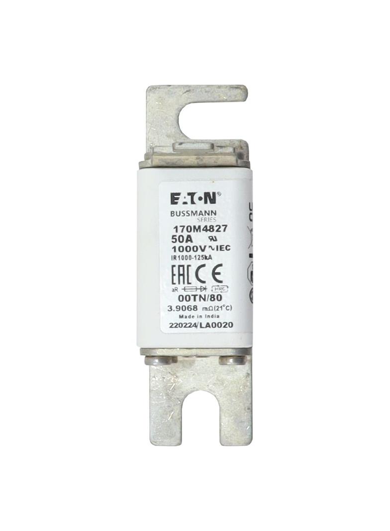 50A 1000V 00TN/80 aR INDICATOR FUSE Wkładka szybka 50A AC 1000V rozmiar 00 30x47x98 mm aR D 170M4827