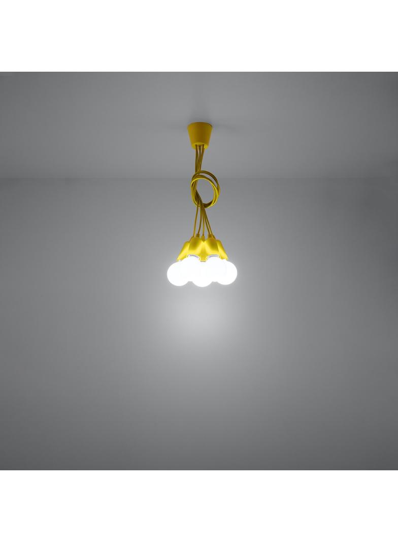 Sollux Lampa wisząca DIEGO 5 żółta SL.0580