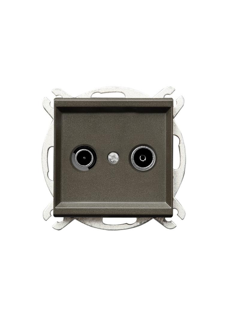 SONATA Gniazdo RTV przelotowe 14-dB - kolor czekoladowy metalik