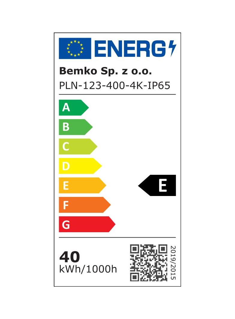 PANEL LED NEMO 40W 4000K 4400LM IP65 120X30 BIAŁY PZH
