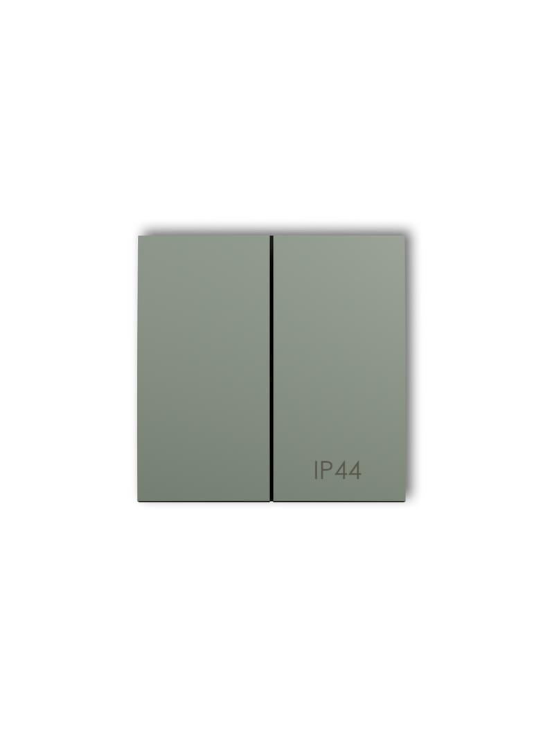 Klawisze podwójne do łączników IP44 ICON, MINI (komplet dwóch sztuk) szałwiowy 61MKLH-2 KARLIK