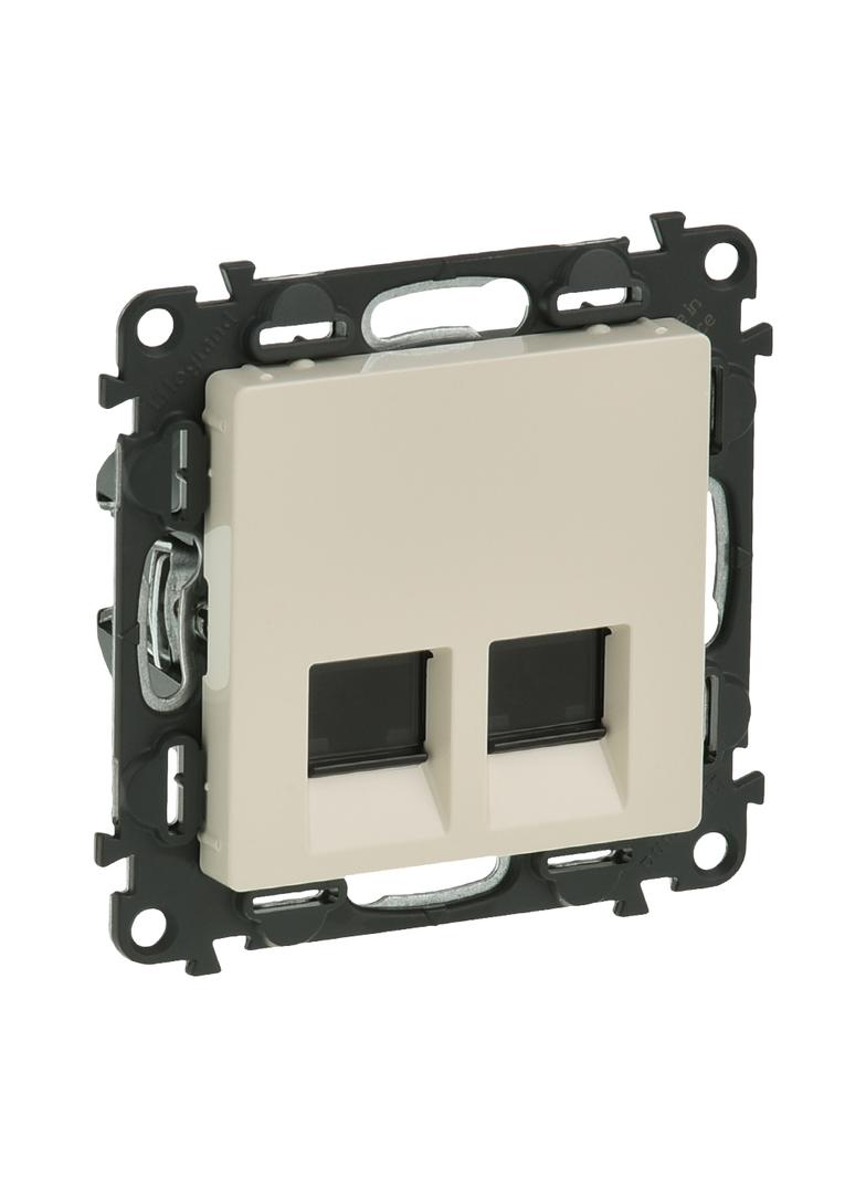 VALENA LIFE GNIAZDO 2 x RJ 45 kat. 5e UTP KREMOWE, Legrand