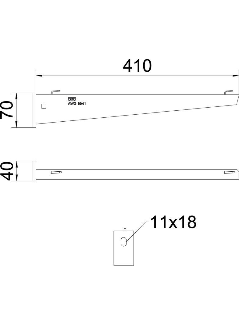 AW G 15/41, WYSIĘGNIK AW 410 VA DO KOR.SIATK