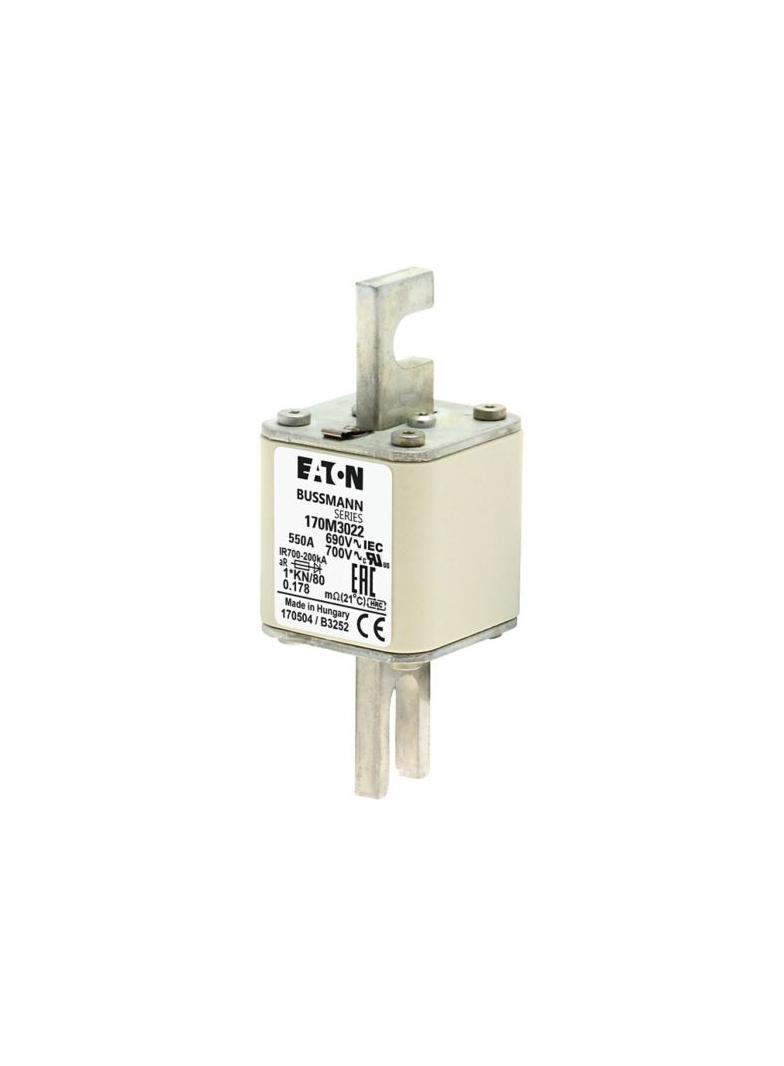 550A 690V 1*/80 aR INDICATOR FUSE Wkładka szybka 550A AC 690V compact DIN 1 45x45x104 mm, 170M3022 E