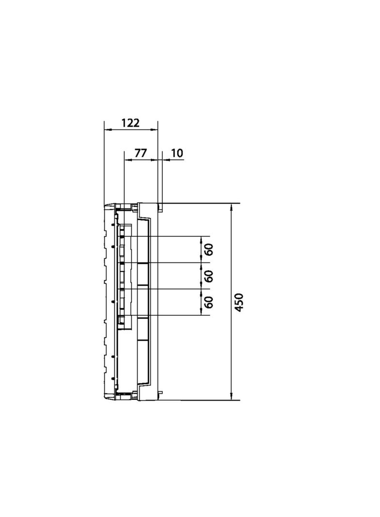 Blok univers N dla szyn zbiorczych pozomy 4/5 polowy 450x250mm UE31E0A HAGER
