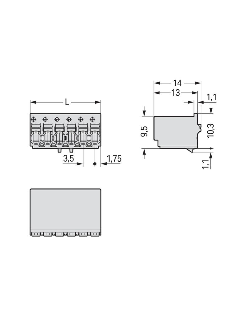 Gniazdo picoMAX raster 3,5mm 8‑biegunowe 2091‑1128 /100szt./ WAGO