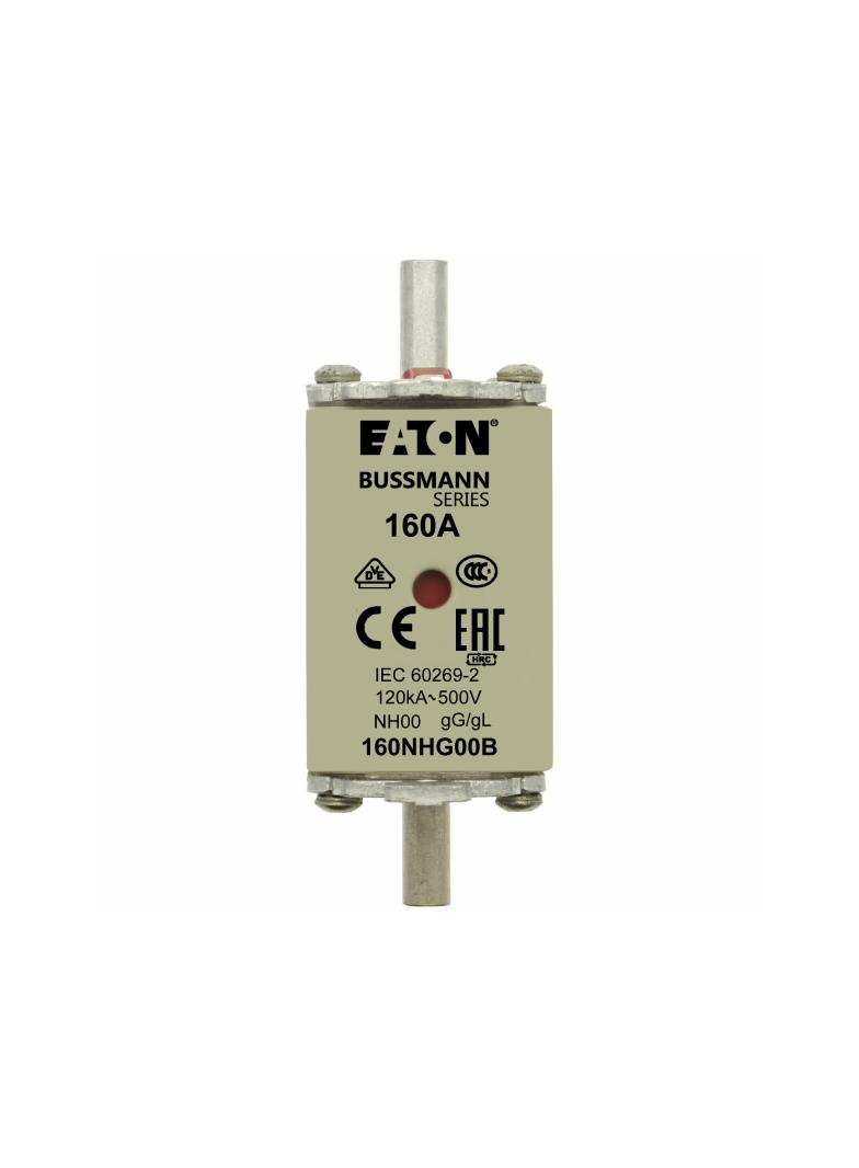 NH FUSE 160A 500V GG/GL SIZE 00 Wkładka NH00 160A 500V GL/GG podwójny wskaźnik 160NHG00B EATON