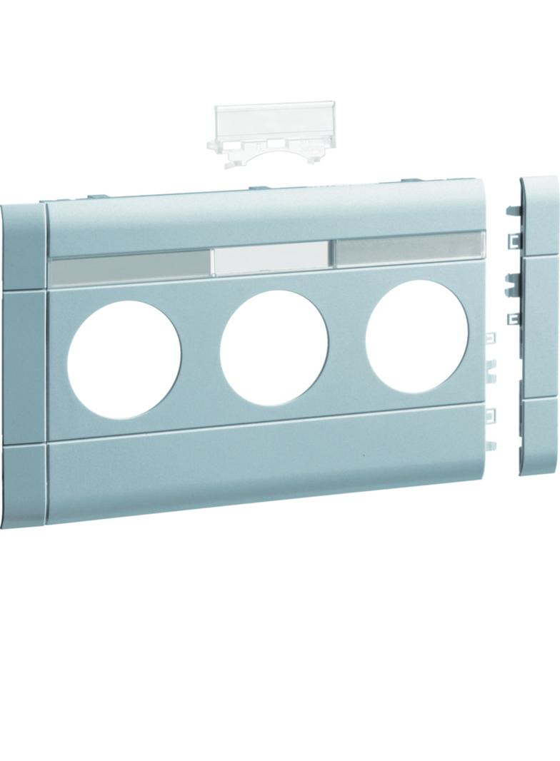 tehalit.WA Maskownica potrójna z polem opis. ABS bezhalogenowy 120mm lakierowanaier aluminium GB12031LAN HAGER