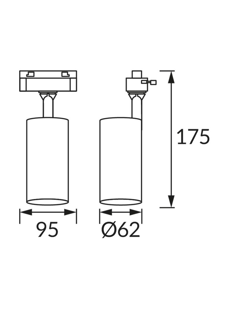 Oprawa do zamontowania na szynoprzewodzie LUTER TRA GU10 WHITE/BLACK