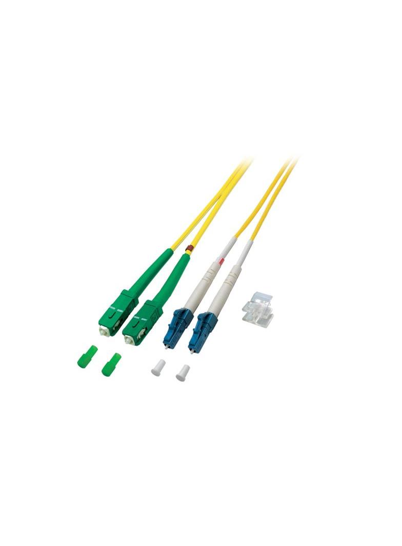 Patchcord SM, 9/125, SC/APC-LC/PC duplex dł. 3m