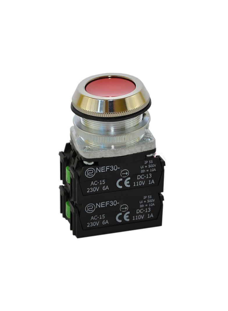 Przycisk NEF30-K3X czerwony W0-NEF30-K 3X C PROMET