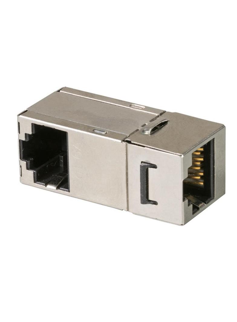 Adapter RJ45 kat. 6A STP Keystone Snap-In 90° metalowy obudowa