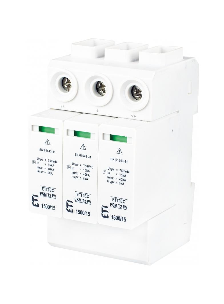 Ogranicznik przepięć T2 (C) - do systemów PV TEC ESM T2 PV 1500/15 Y  RC 002440685 ETI
