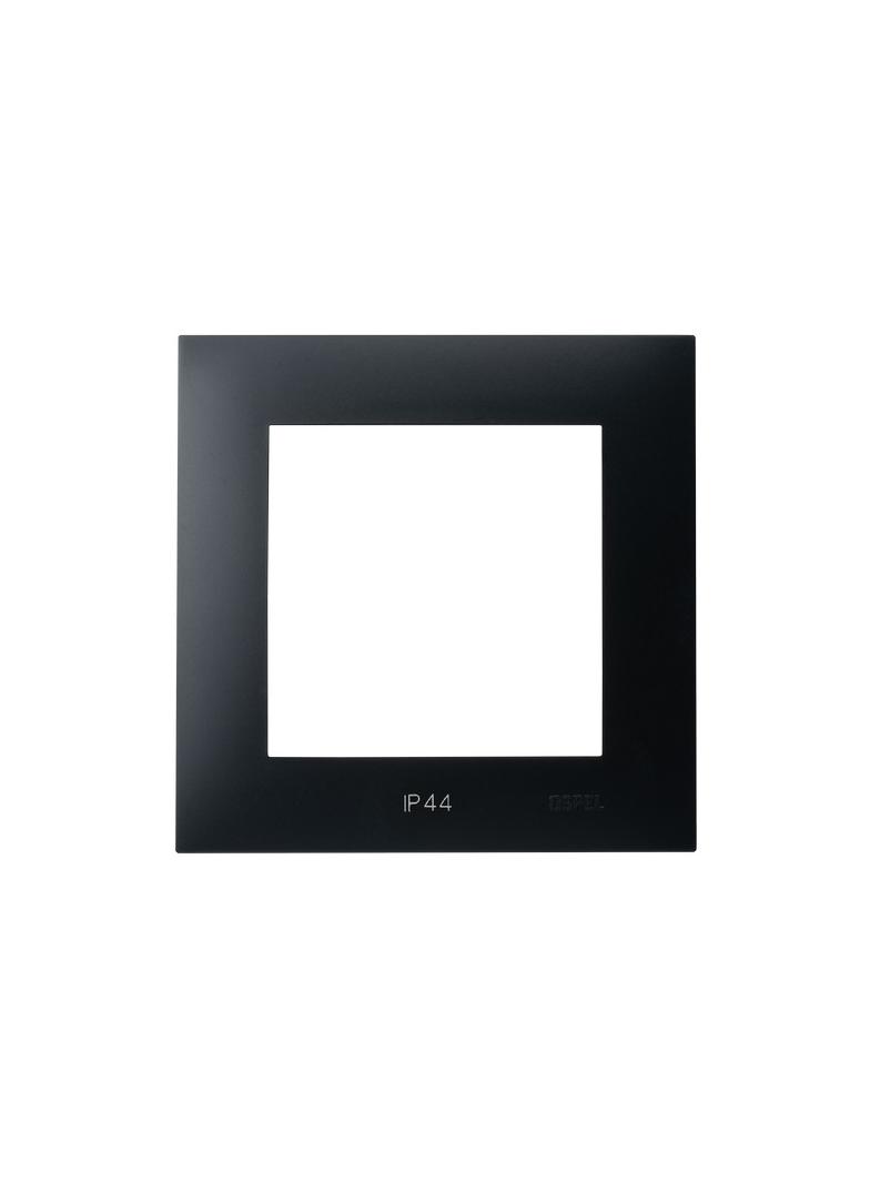 SZAFIR Ramka pojedyncza do łączników IP-44 - kolor czarny metalik