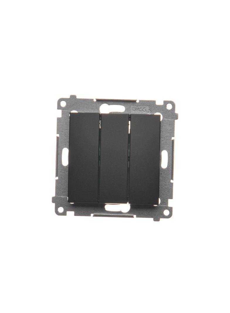 Simon 54 Łącznik potrójny z podświetleniem LED 10A 250V szybkozłączka czarny DW31L.01/49 KONTAKT