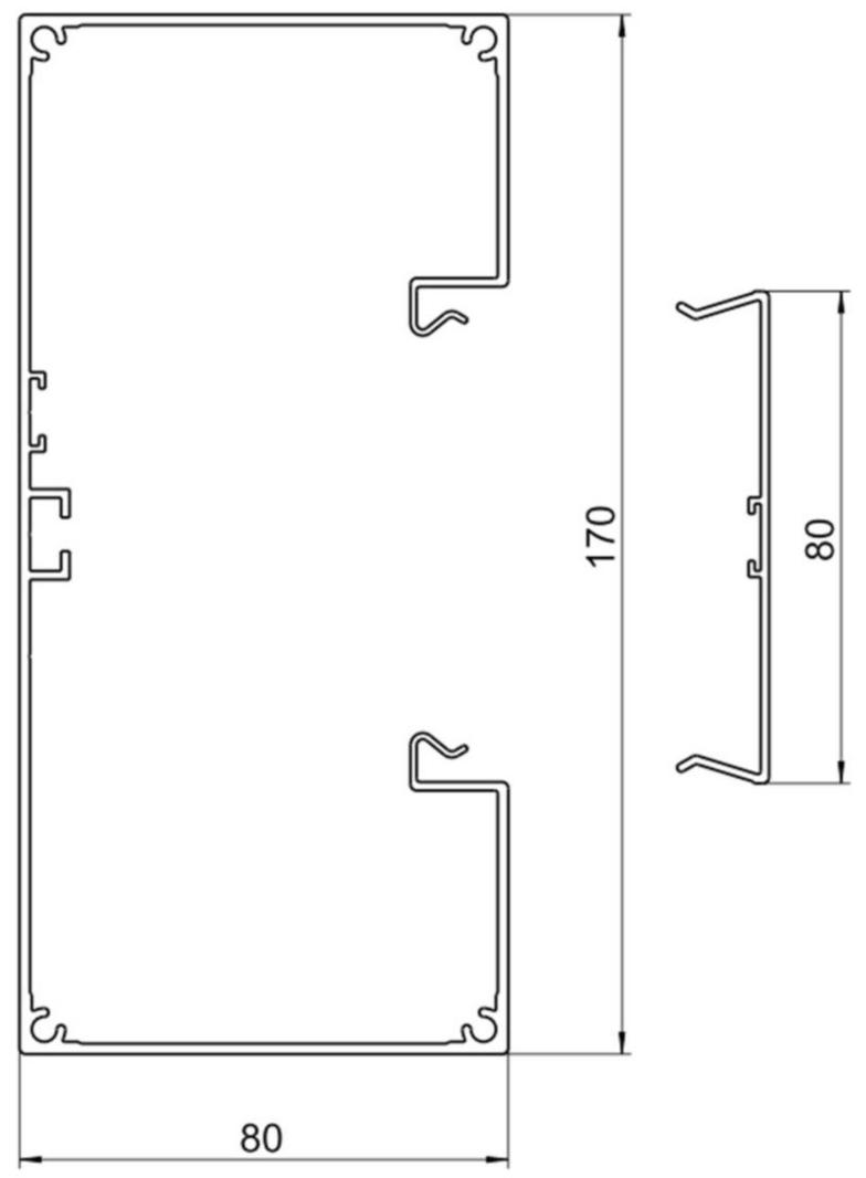 tehalit.BRAP Podstawa kanału 65x170 aluminium anodyzowany BRAP651701ELN HAGER