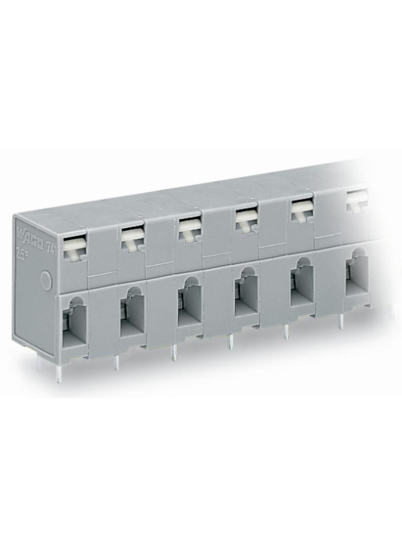 listwa przepustowa do p. drukowanych 3-bieg. szara raster 10 mm