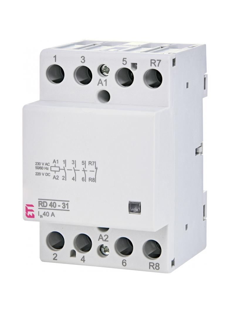 Stycznik modułowy 40A 3Z 1R 3M 4P RD 40-31-230V AC/DC 002464020 ETI