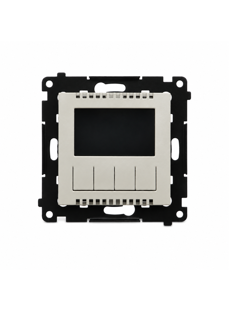 Simon 55 Termostat programowalny z wyświetlaczem kaszmirowy TETD1A.01/142