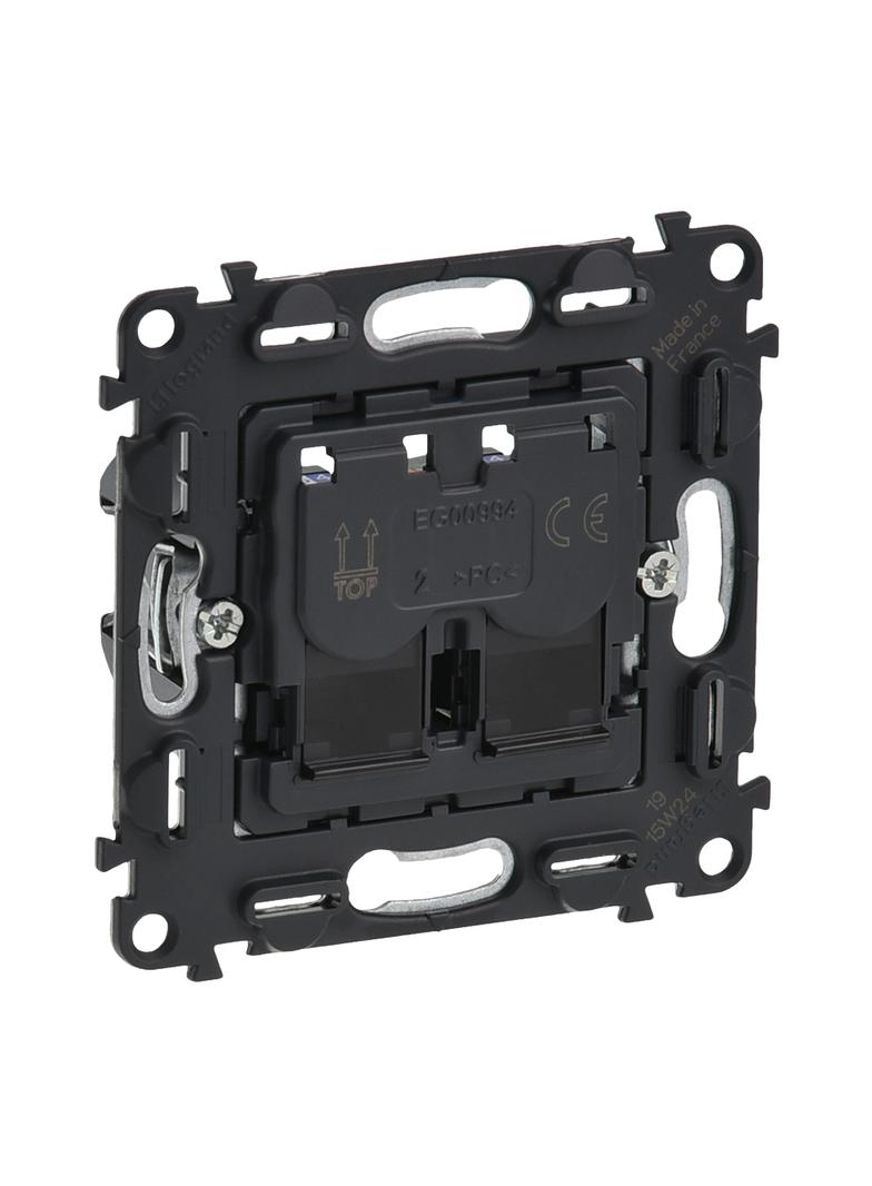 VALENA ALLURE - GNIAZDO PODWÓJNE 2XRJ45 KAT.6 STP, Legrand